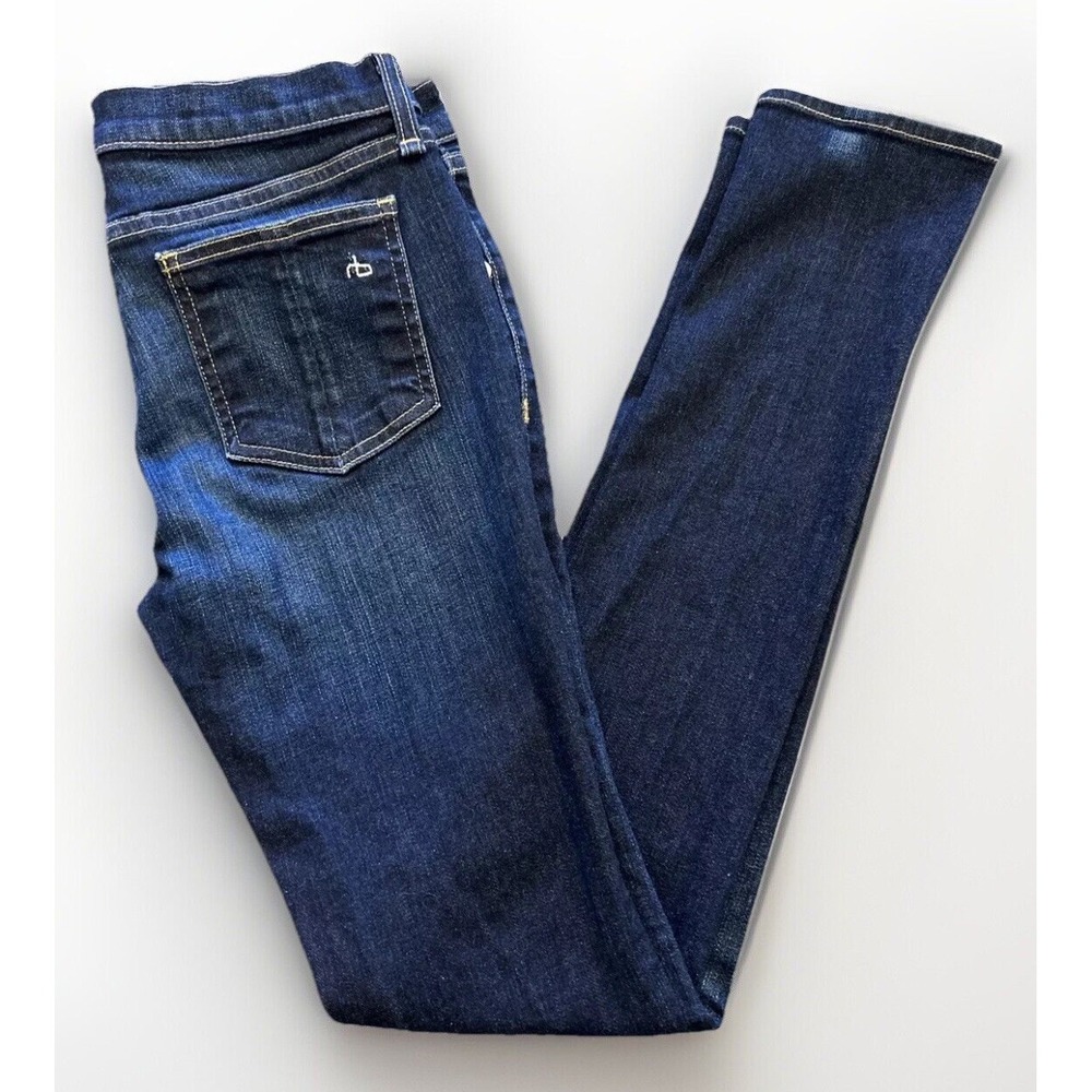 Women's Rag Bone High Rise‎ Skinny Blue Jeans Cotton Blend Stretch Sz 27
